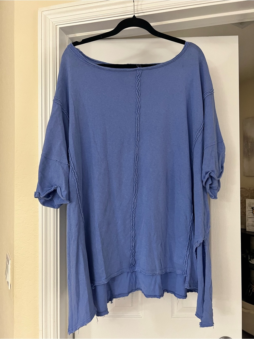 We The Free Relaxed Blue Women’s Oversized Tshirt - Picture 3 of 5